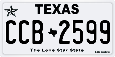 TX license plate CCB2599