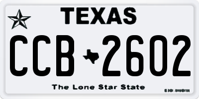 TX license plate CCB2602