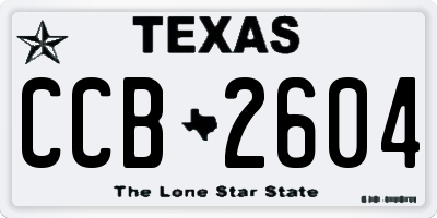 TX license plate CCB2604