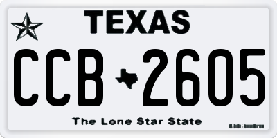 TX license plate CCB2605