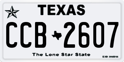 TX license plate CCB2607