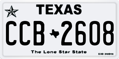 TX license plate CCB2608