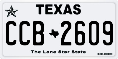 TX license plate CCB2609