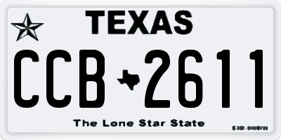 TX license plate CCB2611