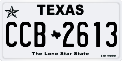 TX license plate CCB2613