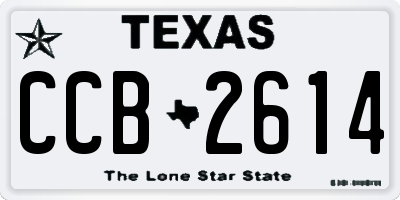 TX license plate CCB2614