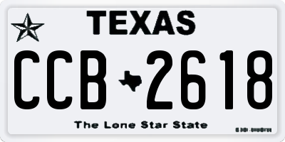 TX license plate CCB2618
