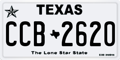 TX license plate CCB2620