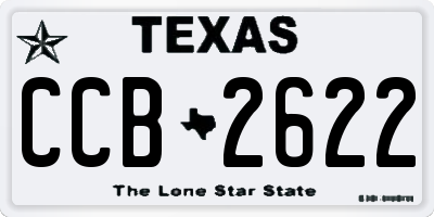 TX license plate CCB2622
