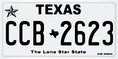 TX license plate CCB2623