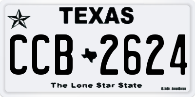 TX license plate CCB2624