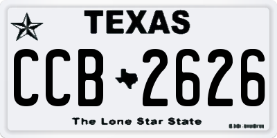 TX license plate CCB2626