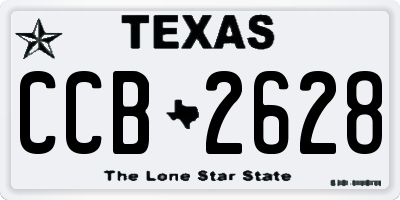 TX license plate CCB2628