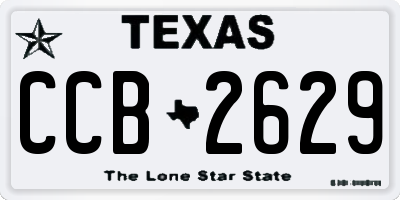 TX license plate CCB2629