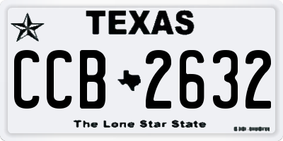 TX license plate CCB2632