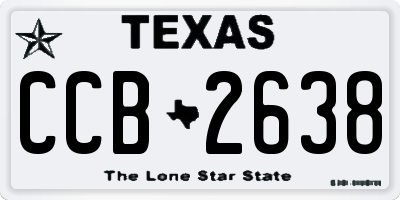 TX license plate CCB2638