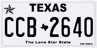 TX license plate CCB2640