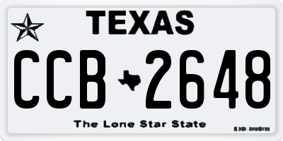 TX license plate CCB2648