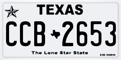 TX license plate CCB2653