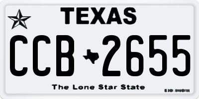TX license plate CCB2655