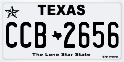 TX license plate CCB2656