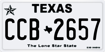 TX license plate CCB2657