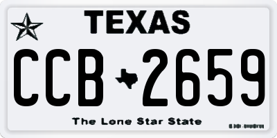 TX license plate CCB2659