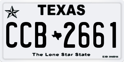 TX license plate CCB2661