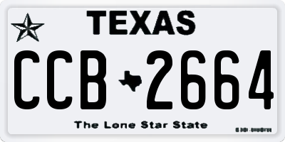 TX license plate CCB2664