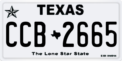TX license plate CCB2665