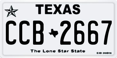 TX license plate CCB2667