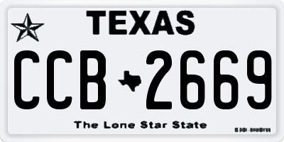 TX license plate CCB2669
