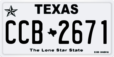 TX license plate CCB2671