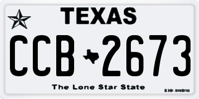 TX license plate CCB2673