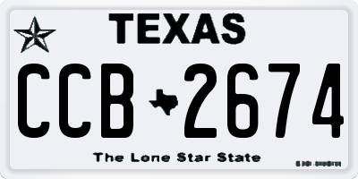 TX license plate CCB2674
