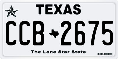 TX license plate CCB2675