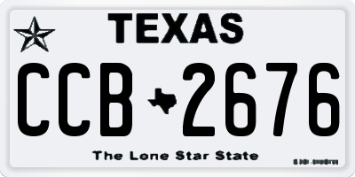 TX license plate CCB2676