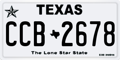 TX license plate CCB2678