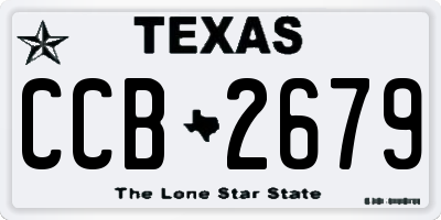 TX license plate CCB2679