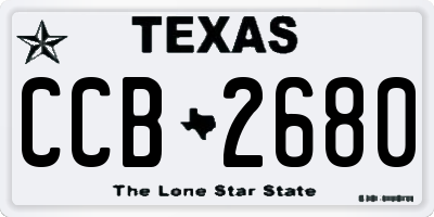 TX license plate CCB2680