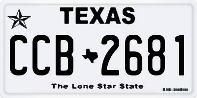 TX license plate CCB2681