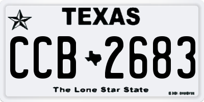 TX license plate CCB2683