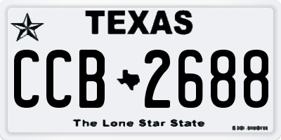 TX license plate CCB2688