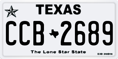 TX license plate CCB2689