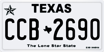 TX license plate CCB2690