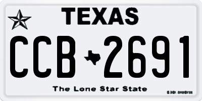 TX license plate CCB2691