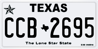 TX license plate CCB2695