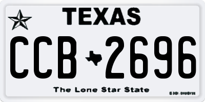 TX license plate CCB2696
