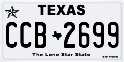 TX license plate CCB2699