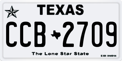 TX license plate CCB2709